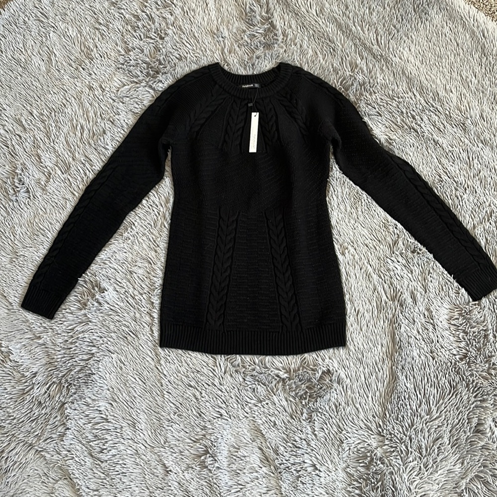 NWT beautiful PattiBoutik black sweater